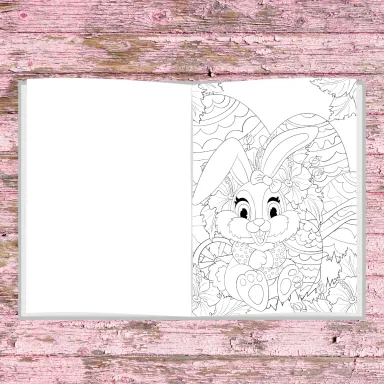 Easter Bunny and friends colouring adventures colouring page