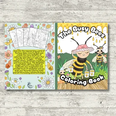 Busy Bees Colouring book