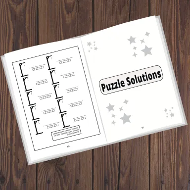 Hangman game and puzzle solution section Puzzle solutions section