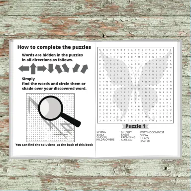 How to Wordsearch Wordsearch instruction page