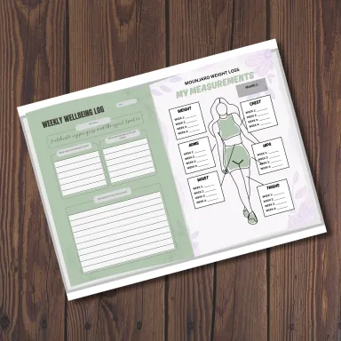 Weekly wellbeing log, My measurements page